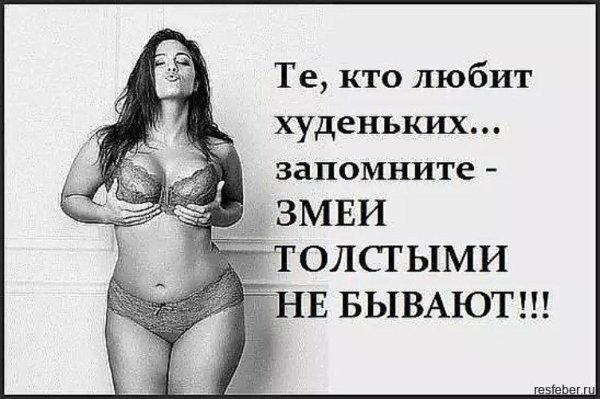 Высказывания о полных женщинах