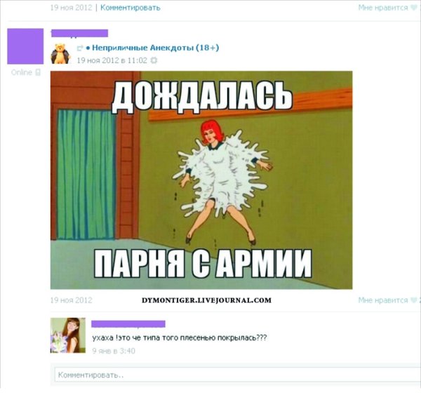 Дождалась парня из армии прикол