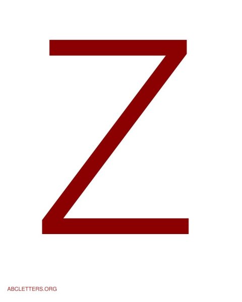 Буква z на черном фоне