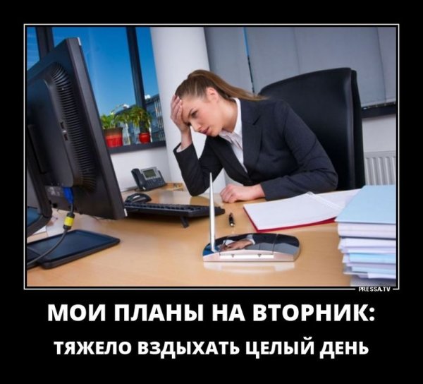 Демотиваторы про вторник