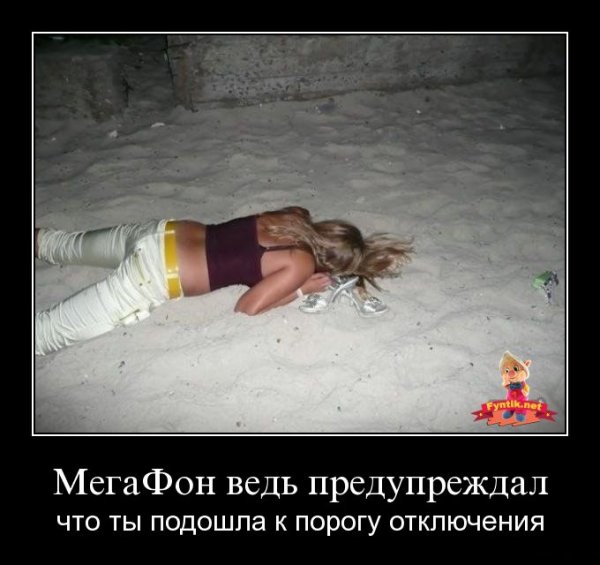 Демотиваторы про пьяных девушек
