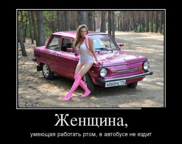 Девушка и автомобиль демотиваторы