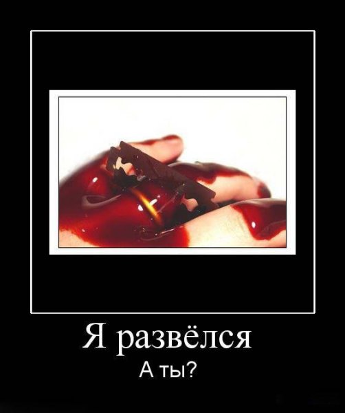 Демотиваторы про развод с женой