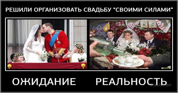 Прикольные Свадебные демотиваторы