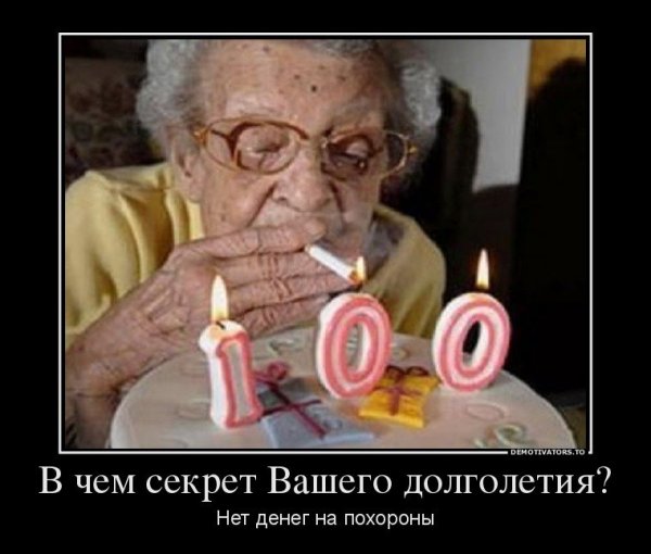 Прикол про старость на день рождения