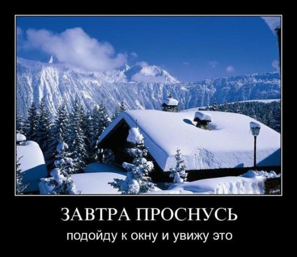 Демотиваторы про зиму прикольные