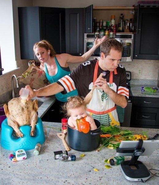 Домохозяйка с детьми