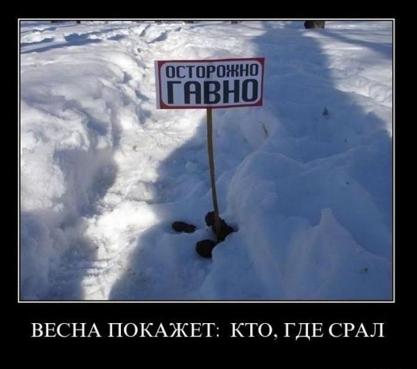 Весна покажет кто где срал