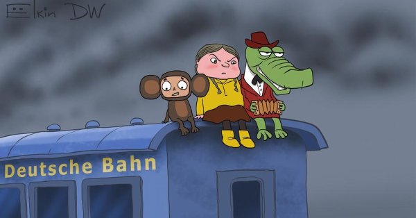 Карикатура Греты Тунберг