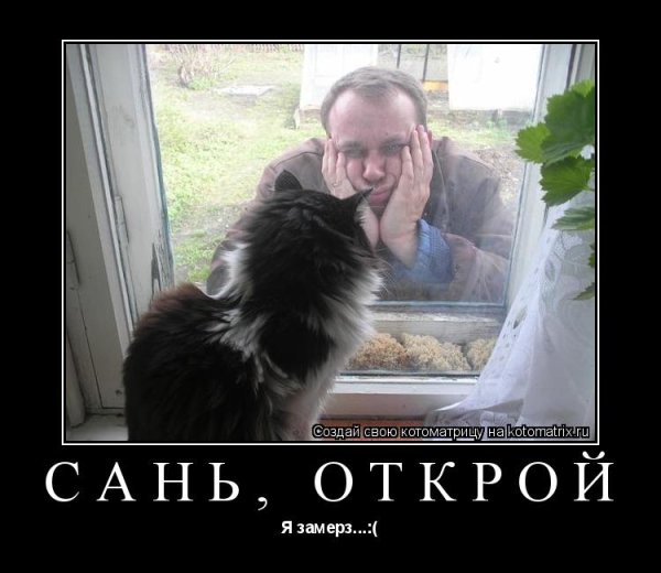 Сань Открой я замерз