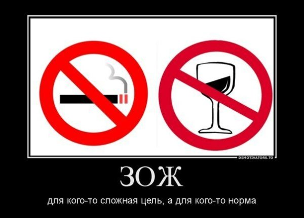 ЗОЖ демотиваторы