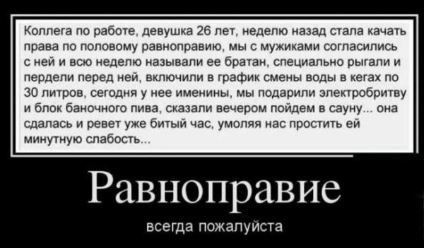 Демотиваторы про феминисток