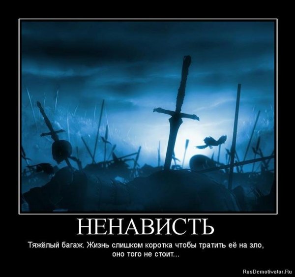Демотиватор ненавижу