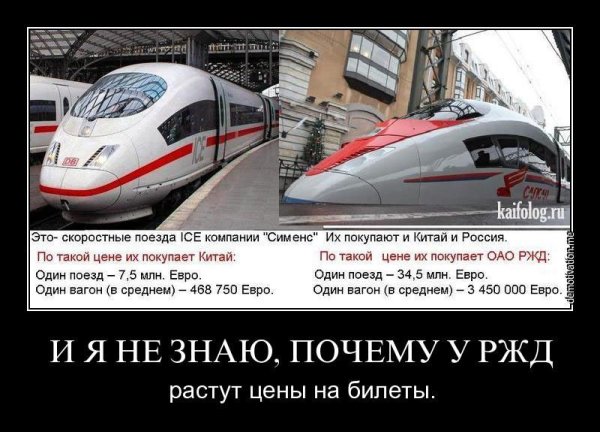 Смешные поезда в России