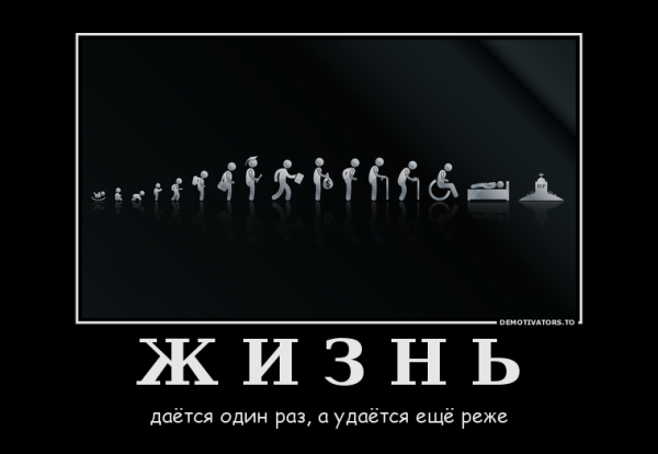Жизнь даётся один раз а удаётся ещё реже
