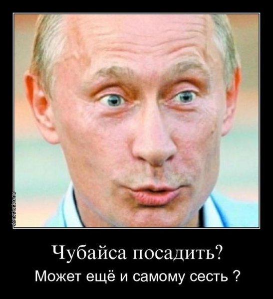 Чубайса посадить может ещё самому сесть