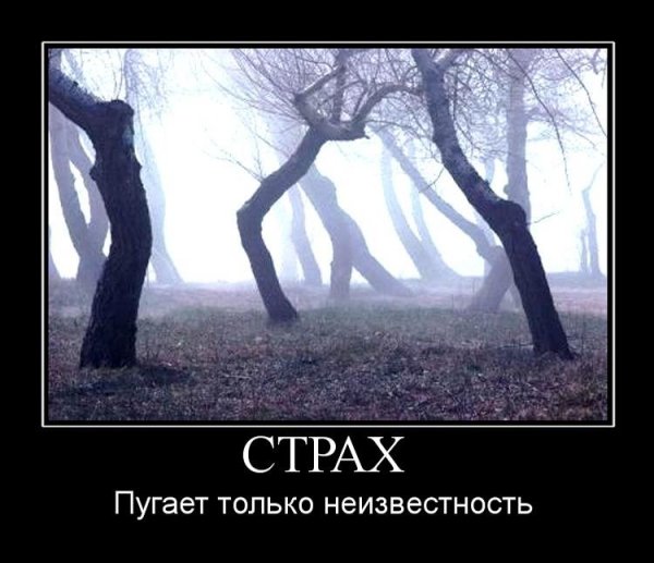 Неизвестность демотиватор