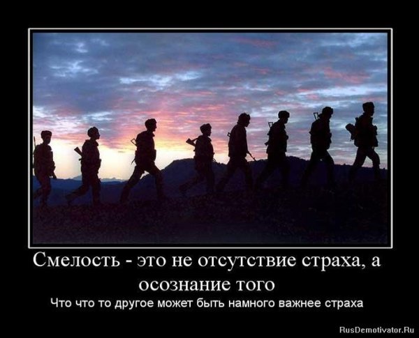 Демотиватор смелость