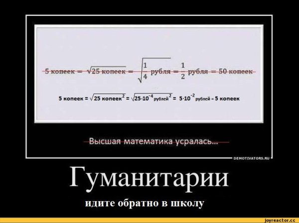 Шутки про гуманитариев и математиков
