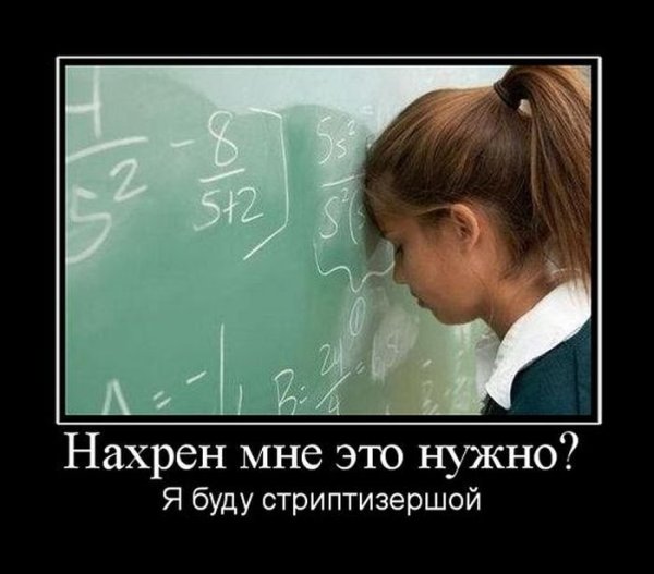 Демотиватор школьник