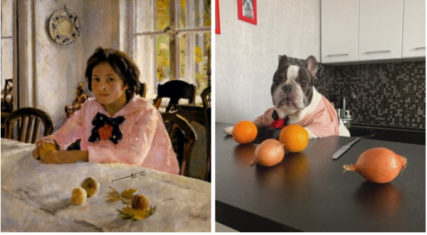 Девочка с персиками