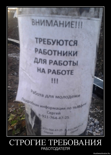 Демотиваторы про работу