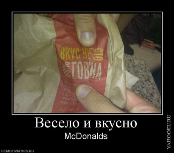 Макдональдс меню