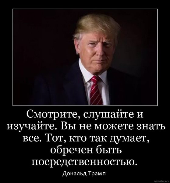 Дональд Трамп демотиваторы