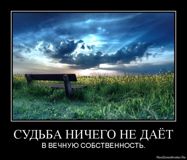Судьба демотиватор