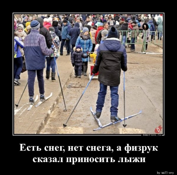 Лыжи демотиватор