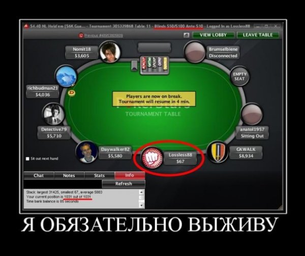 Покер шутки
