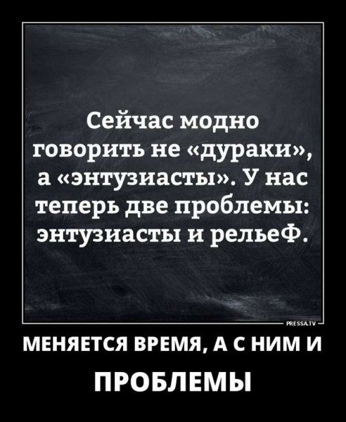 Сейчас модно говорить не дураки а энтузиасты