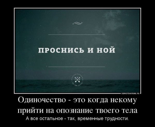 Демотиваторы про одиночество