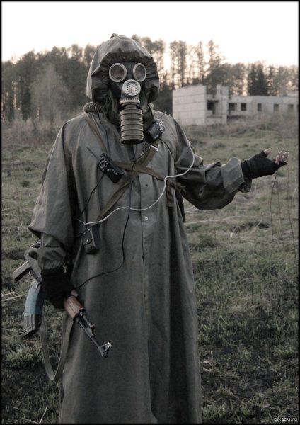 Чернобыль сталкер в противогазе