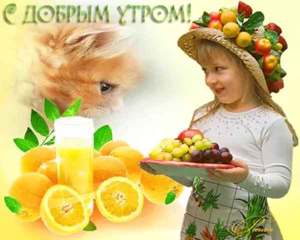 Пожелания с добрым утром с детьми и животными