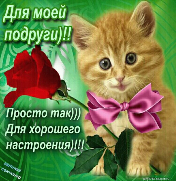 Подруге приятную открытку