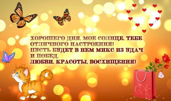 Пожелания хорошего дня любимому