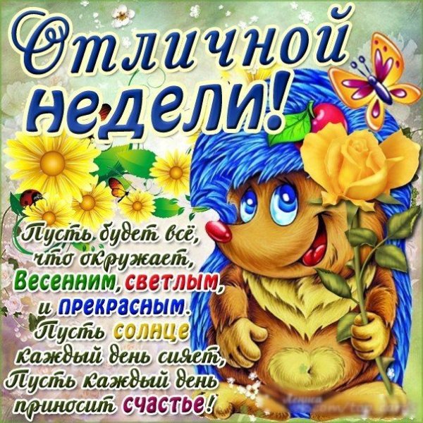 Поздравление с началом недели