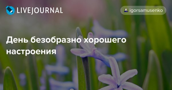 День безобразно хорошего настроения