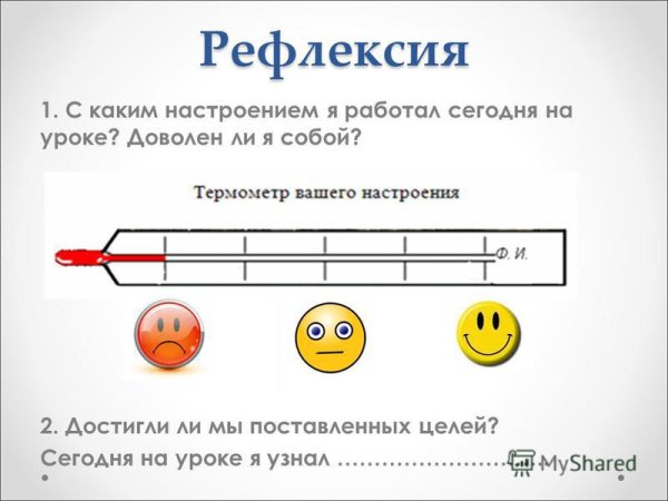 Шкала настроения смайлики