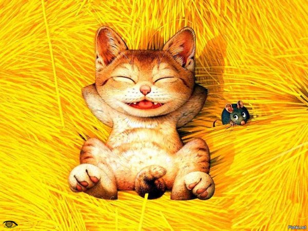 Кошки японского художника Макото Мурамацу