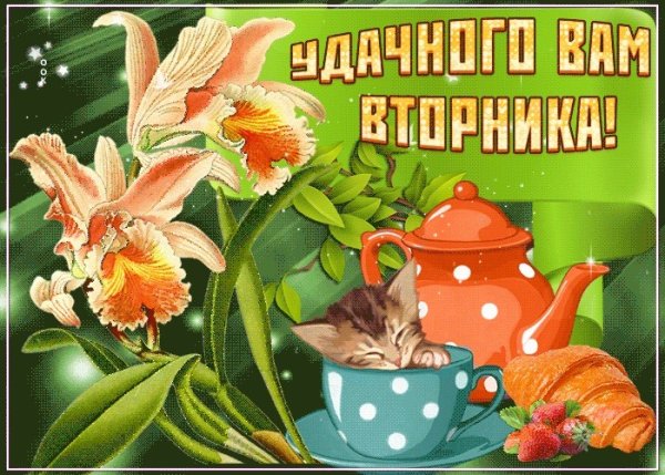 Открытка счастливого вторника