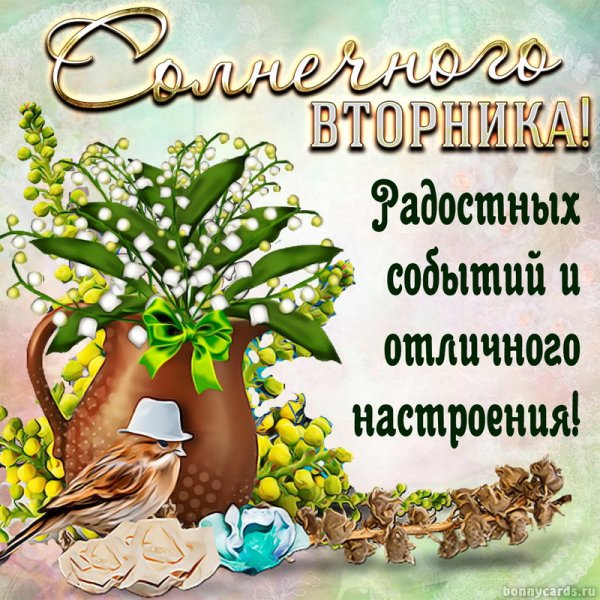 Открытки с пожеланиями на вторник