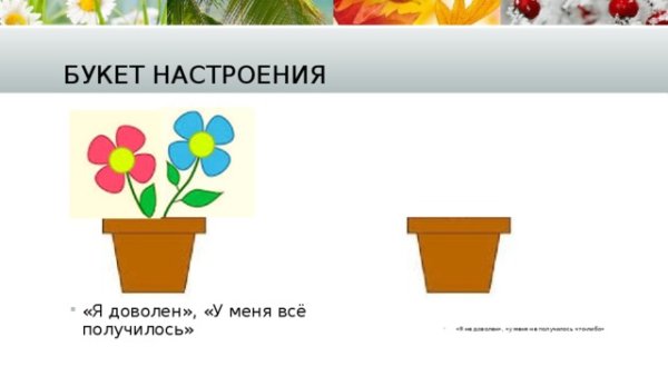 Рефлексия цветы настроения