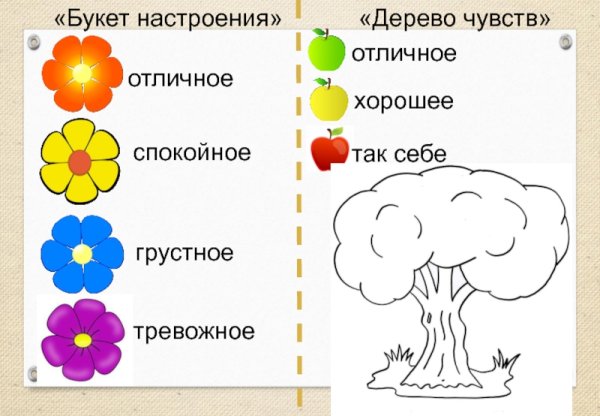 Рефлексия цветы настроения