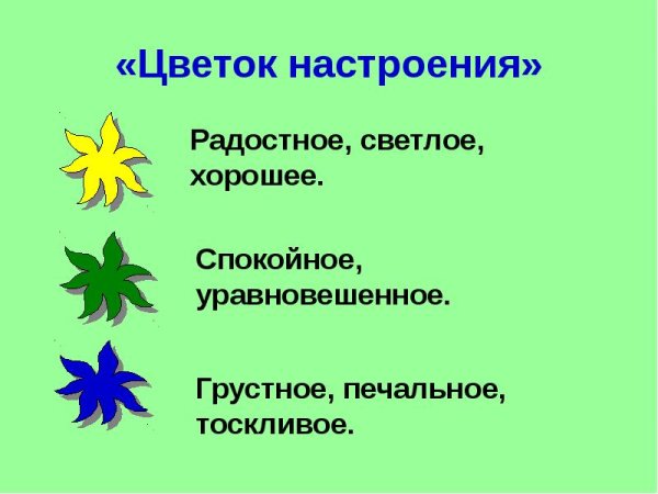 Букет настроения рефлексия