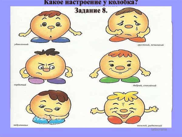 Эмоции колобки для детского сада