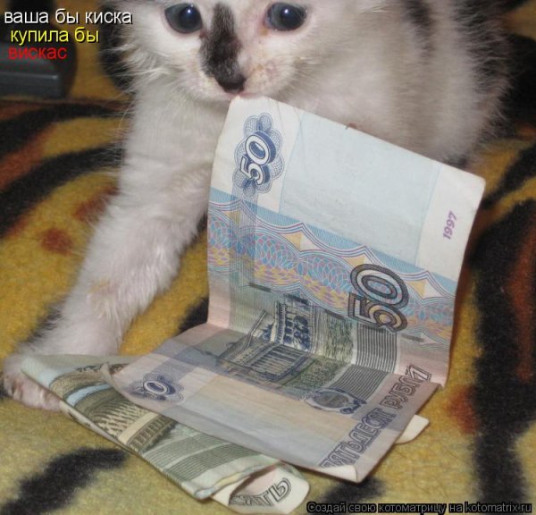 Спасибо за денежку