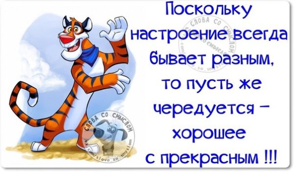 Поскольку настроение всегда бывает
