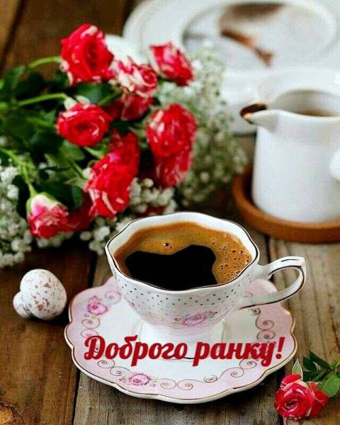 Пожелания с добрым утром с чашкой кофе